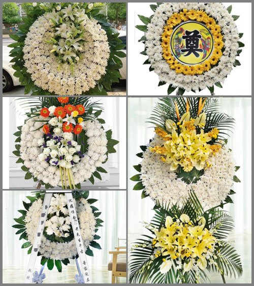 山东青岛平度市李园街道门村花圈速递